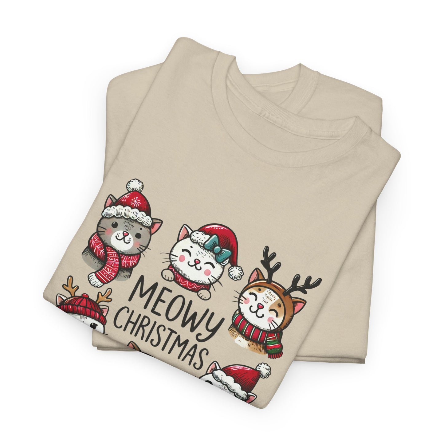 Meowy Christmas Unisex T-shirt - sizes S - 5X