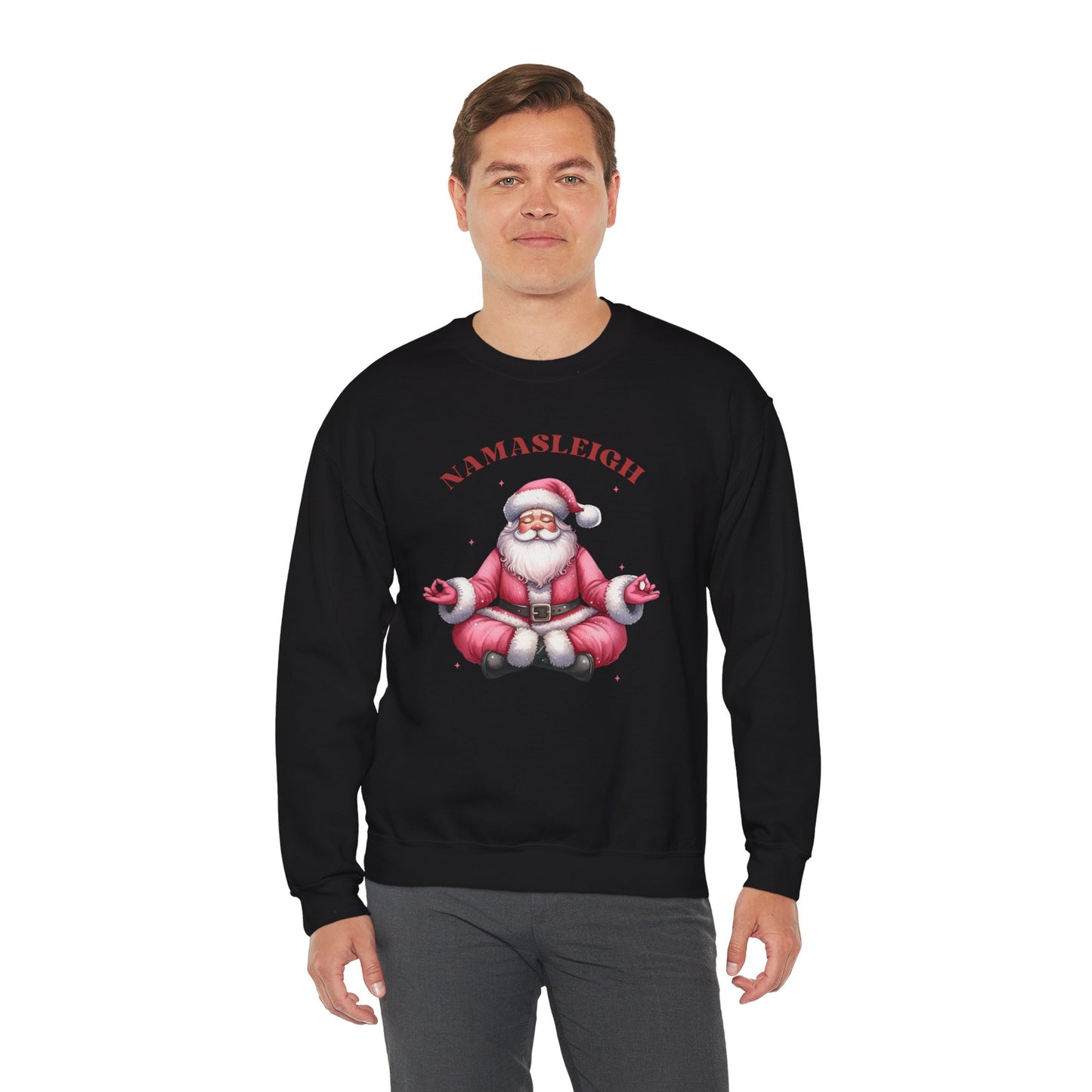 Namasleigh Santa Unisex Heavy Blend Crewneck Sweatshirt - Sizes S - 5X