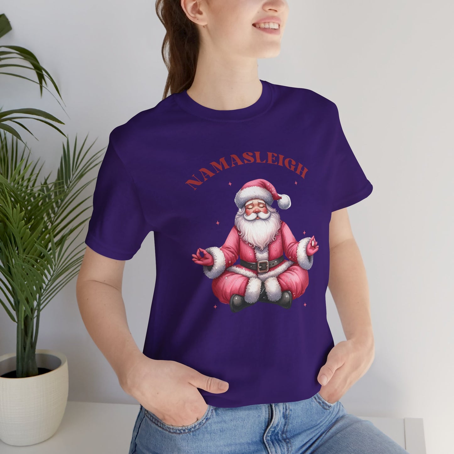 Namasleigh Santa  Unisex Jersey Short Sleeve Tee - size S - 3X