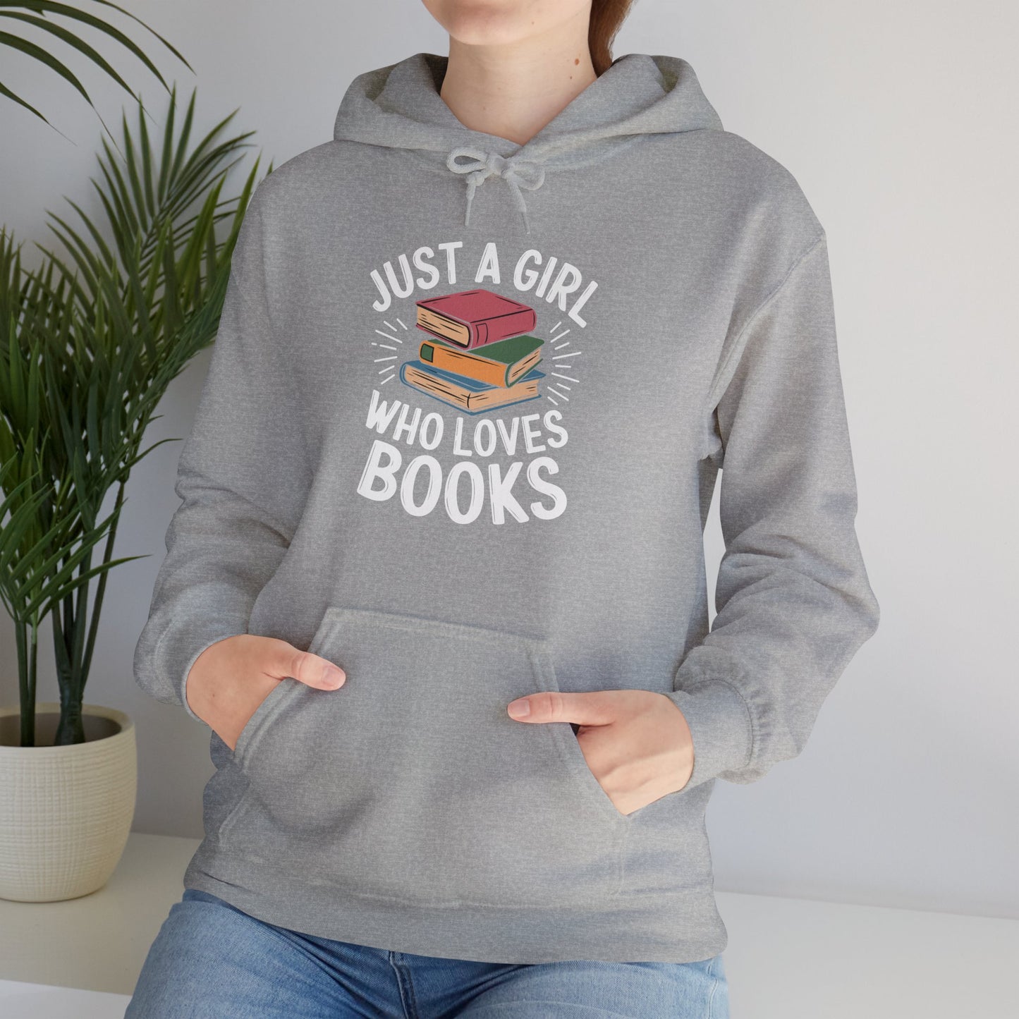 Just a Girl Who Loves Books Unisex Heavy Blend™ Hooded Sweatshirt - sizes S - 5X