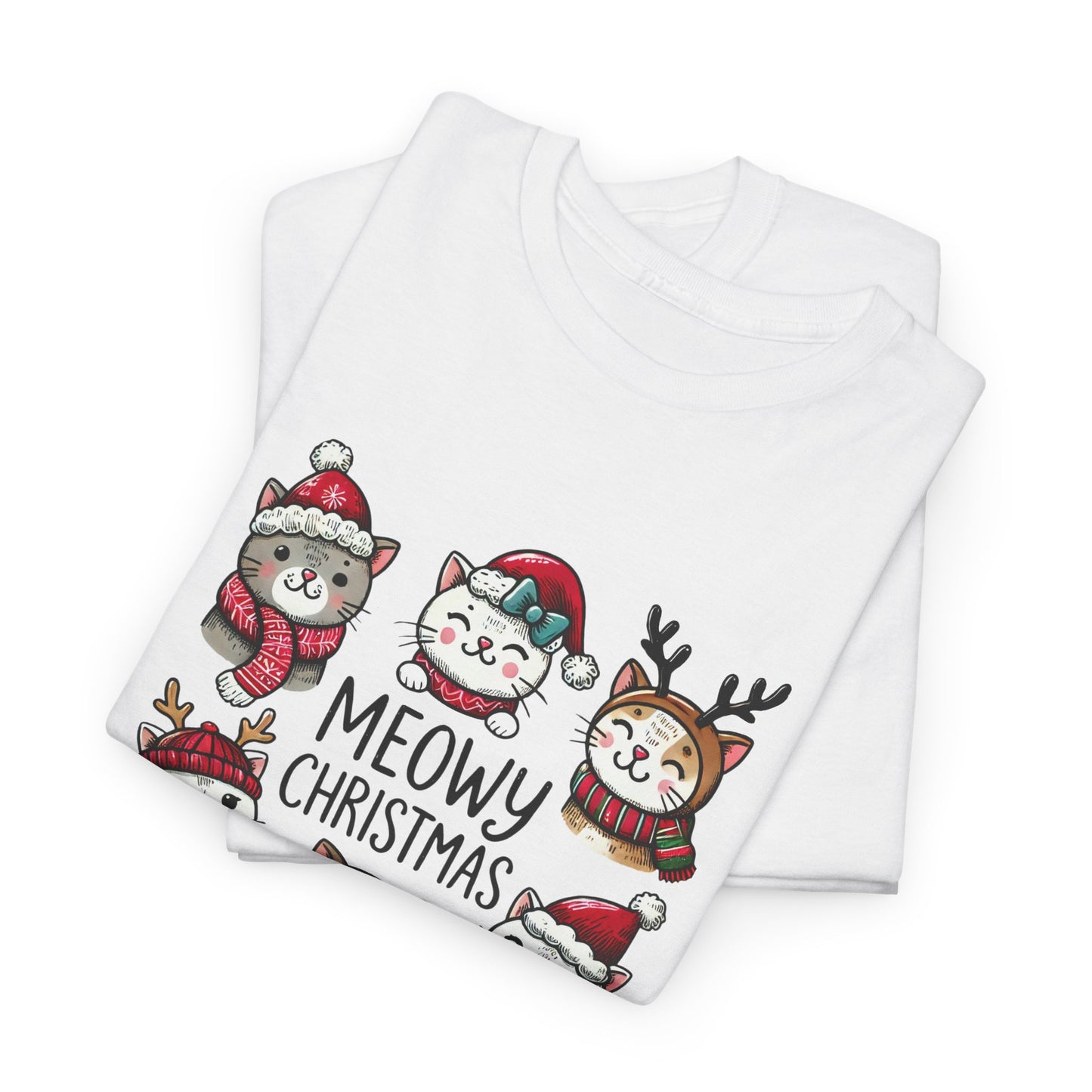 Meowy Christmas Unisex T-shirt - sizes S - 5X