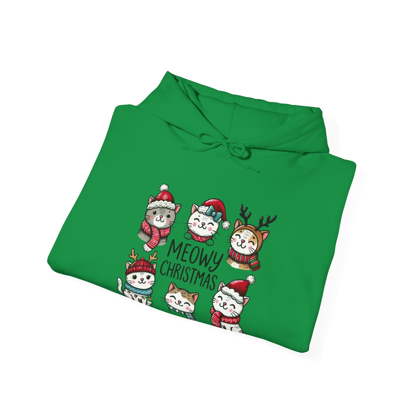 Meowy Christmas Hooded Sweatshirt - sizes S - 5X