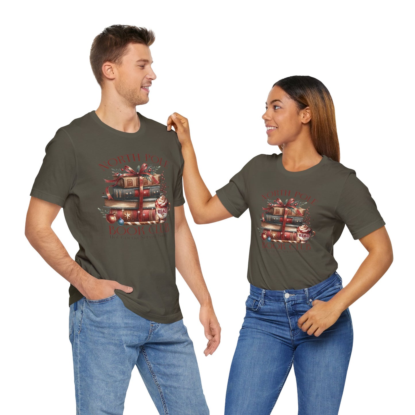 North Pole Book Club Unisex Jersey T-shirt - sizes S - 3X