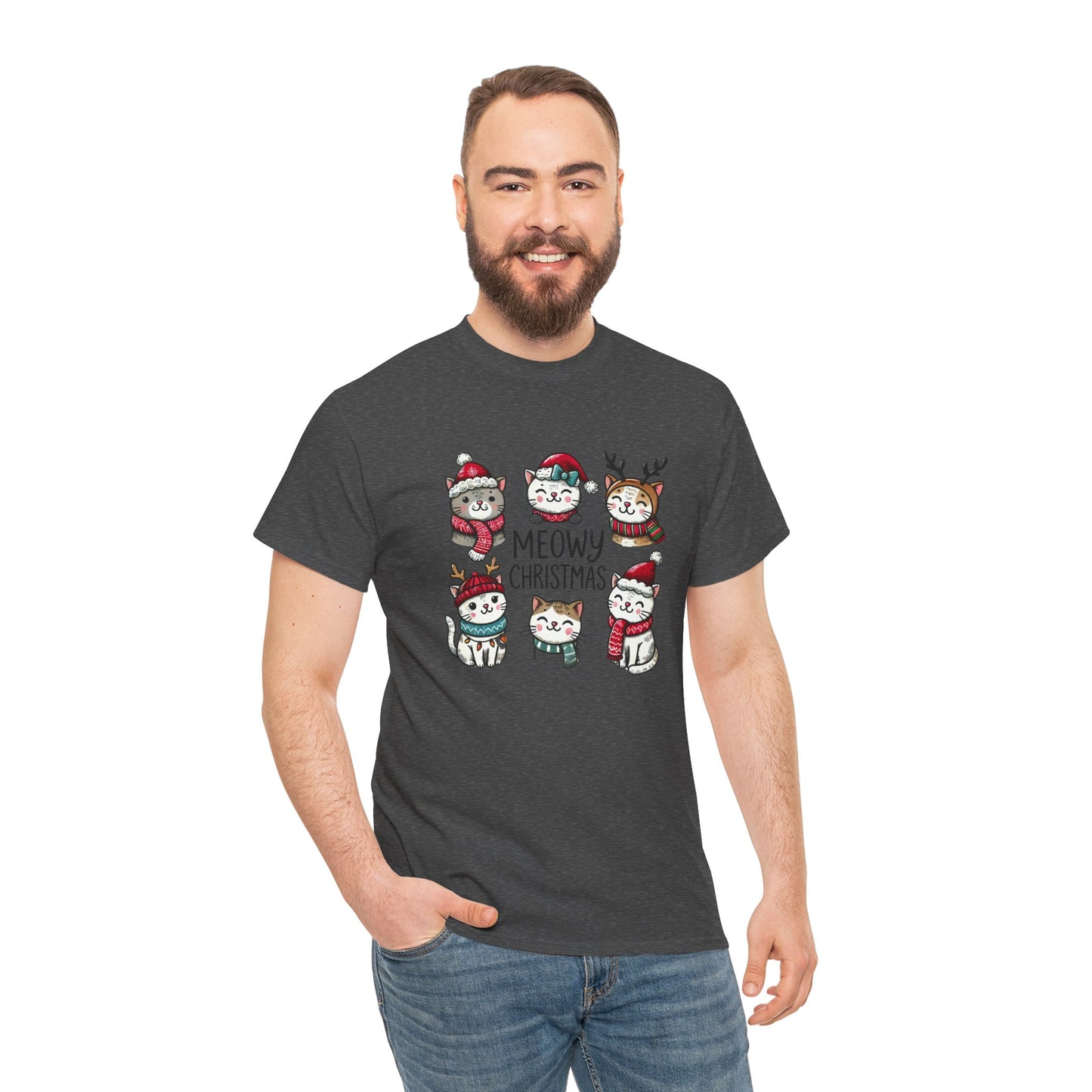 Meowy Christmas Unisex T-shirt - sizes S - 5X