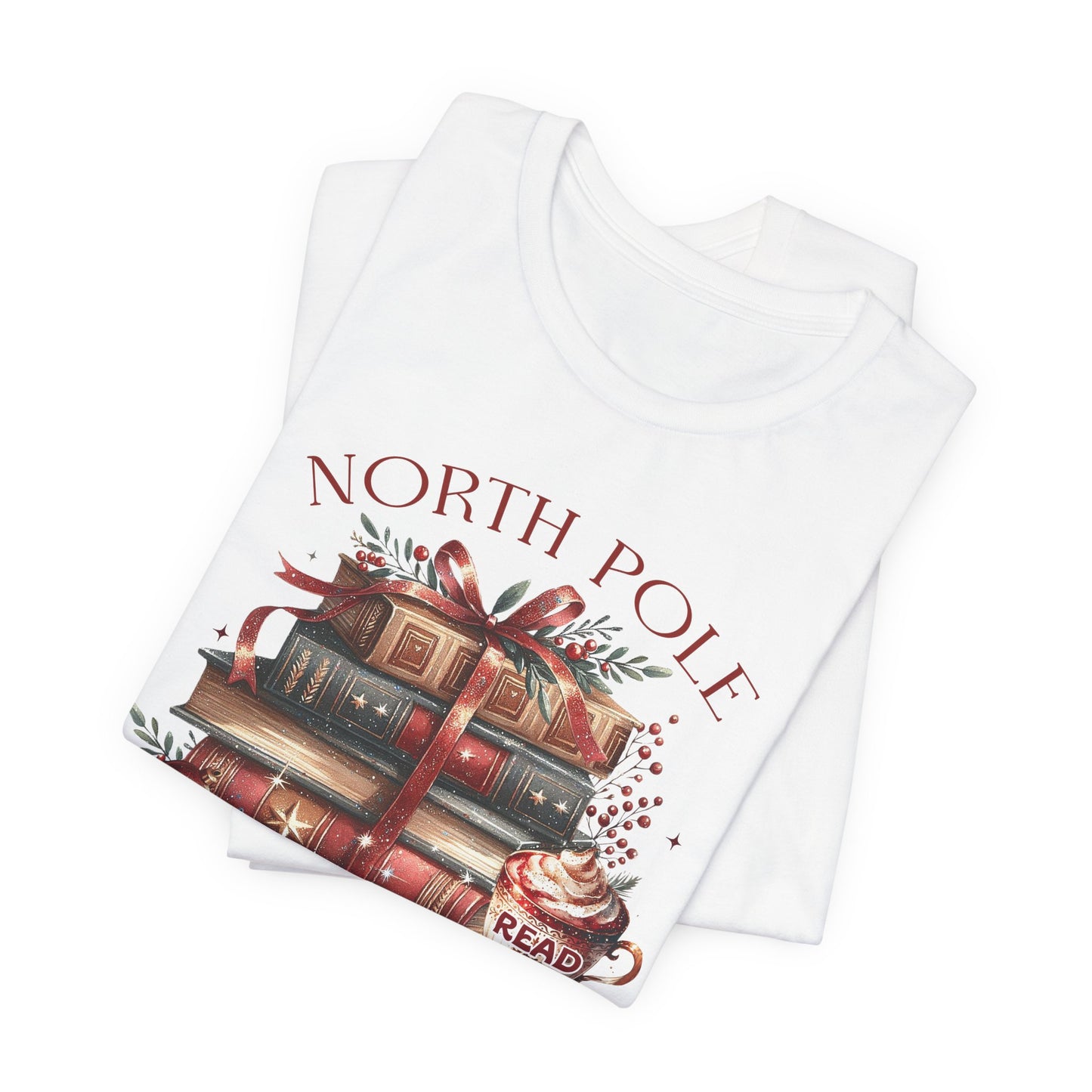 North Pole Book Club Unisex Jersey T-shirt - sizes S - 3X