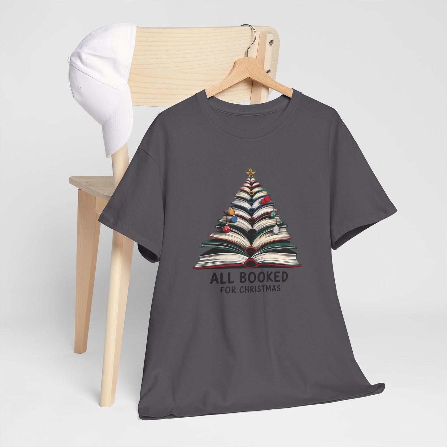 All Booked for Christmas Unisex Heavy Cotton T-shirt - sizes S - 5X