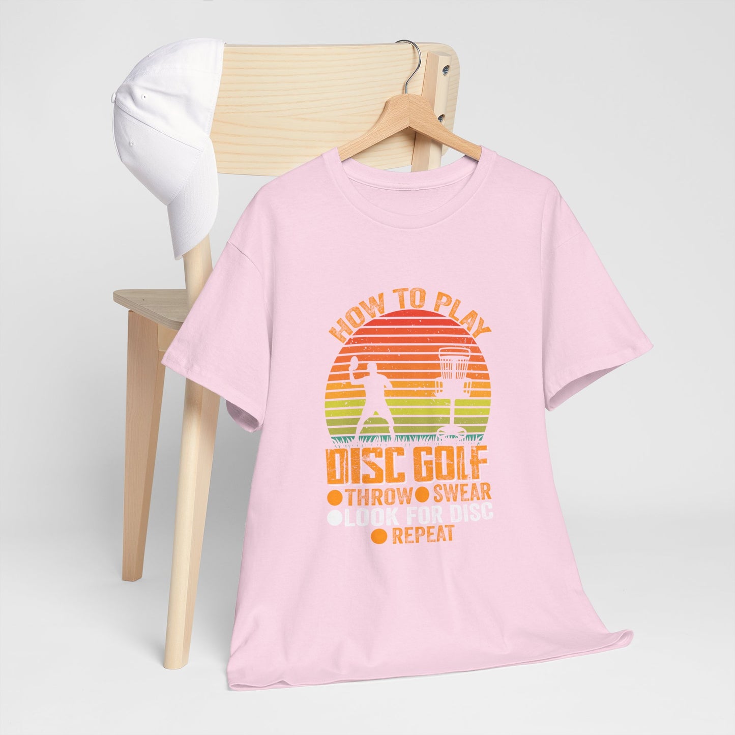 How to Play Disc Golf Unisex Heavy Cotton Tee - sizes S - 5X