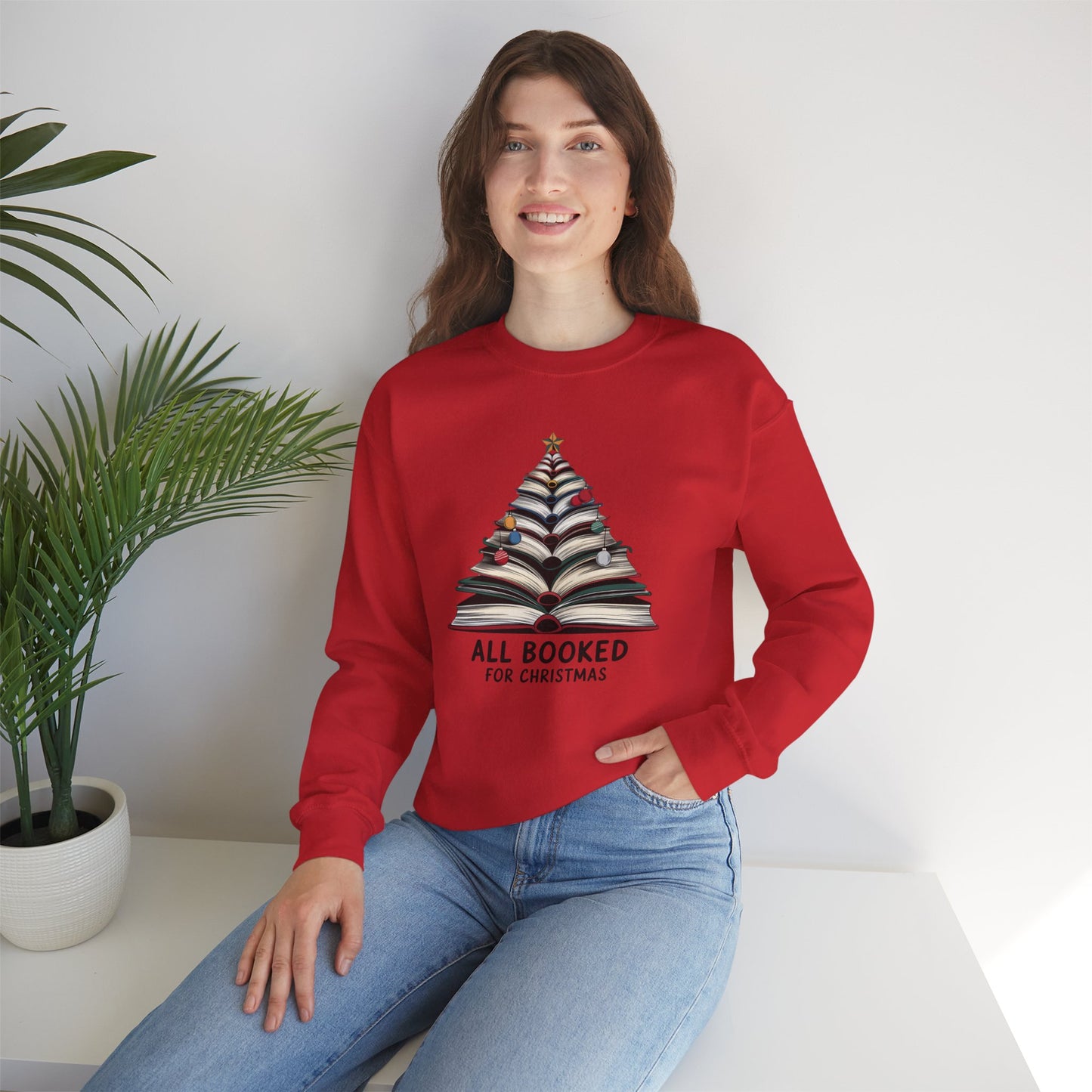 All Booked for Christmas Unisex Heavy Blend™ Crewneck Sweatshirt - sizes S - 3X