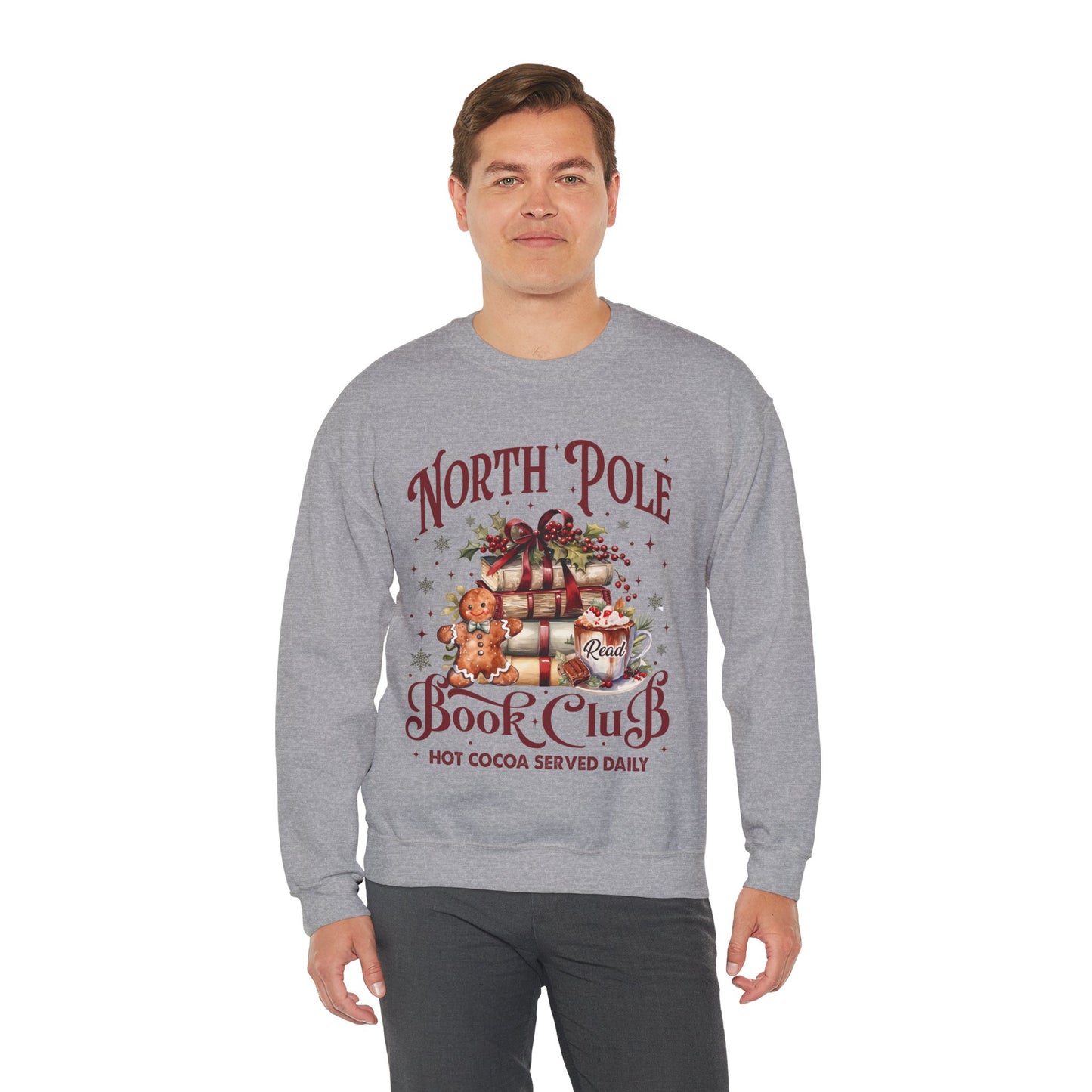 North Pole Book Club Unisex Heavy Blend™ Crewneck Sweatshirt - size S - 5X