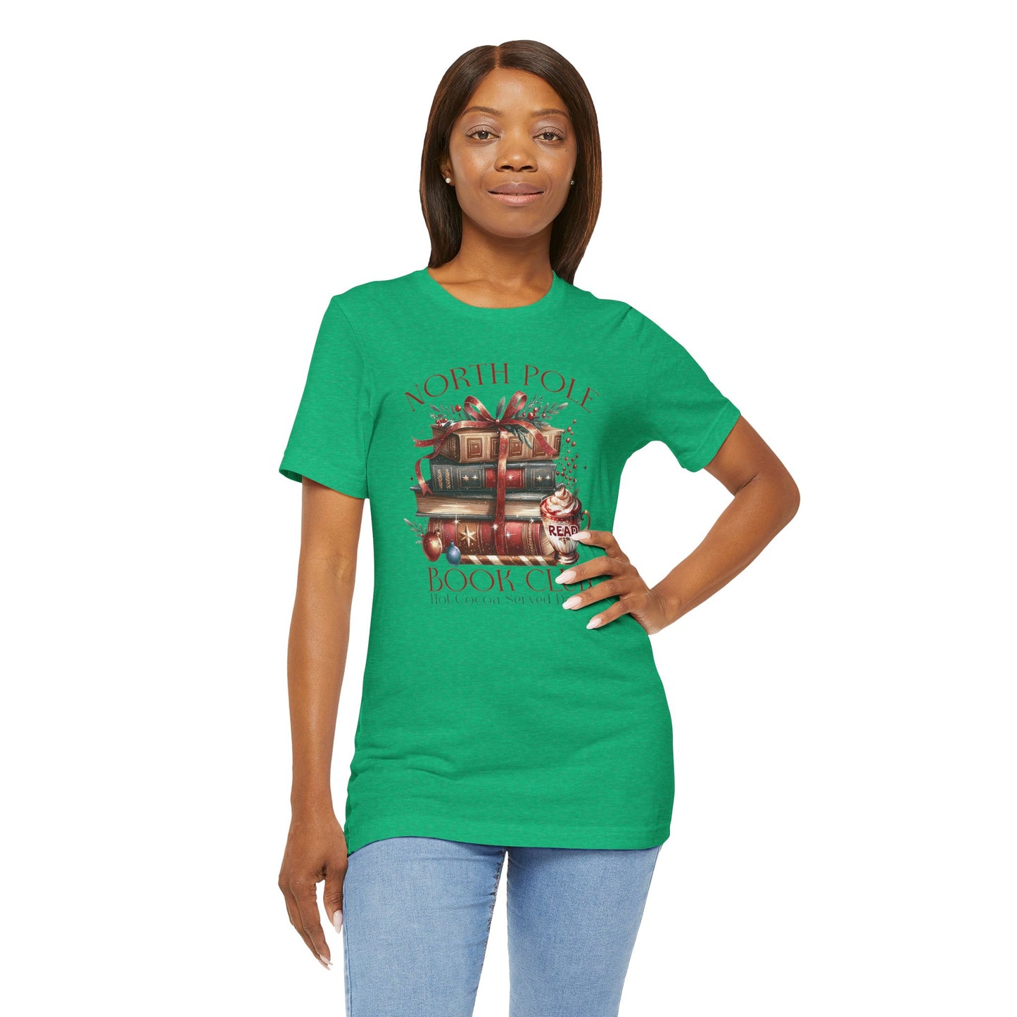 North Pole Book Club Unisex Jersey T-shirt - sizes S - 3X