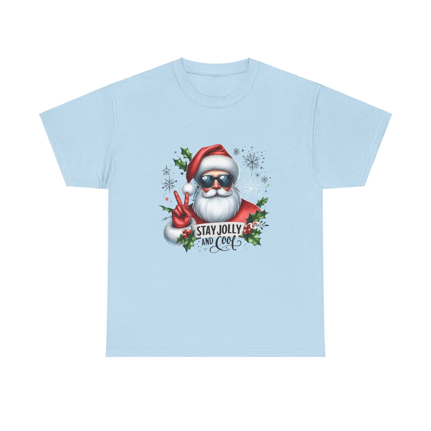 Christmas Tee - Cool Jolly Santa Design - Unisex T-Shirt