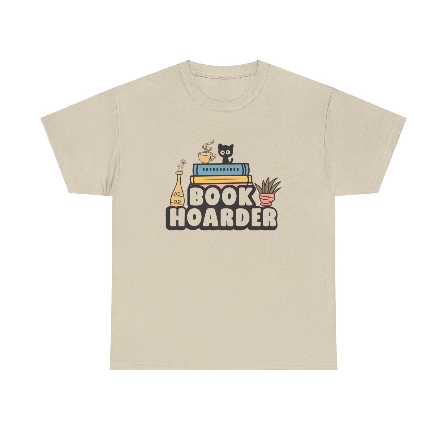 Book Hoarder Unisex Tee - Funny Cat Lover Book Lover Gift - sizes S - 5X