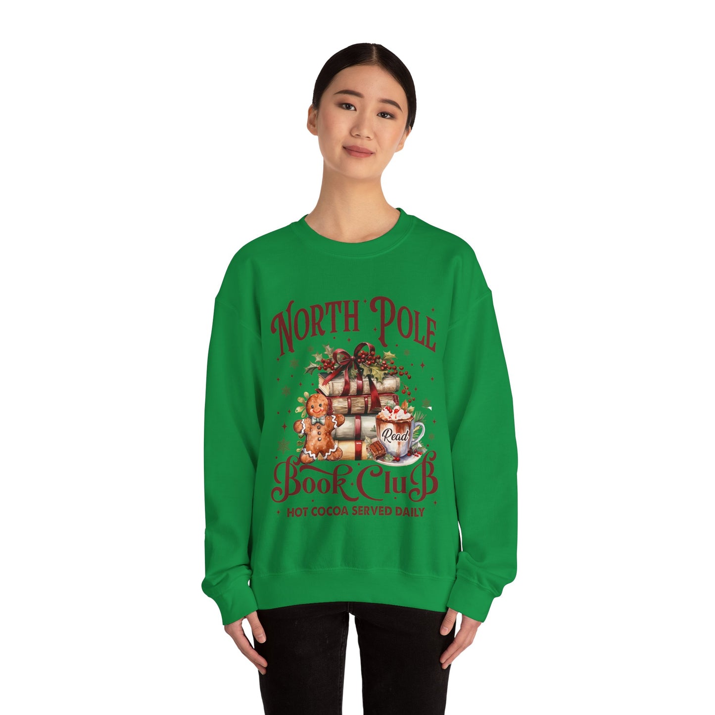 North Pole Book Club Unisex Heavy Blend™ Crewneck Sweatshirt - size S - 5X