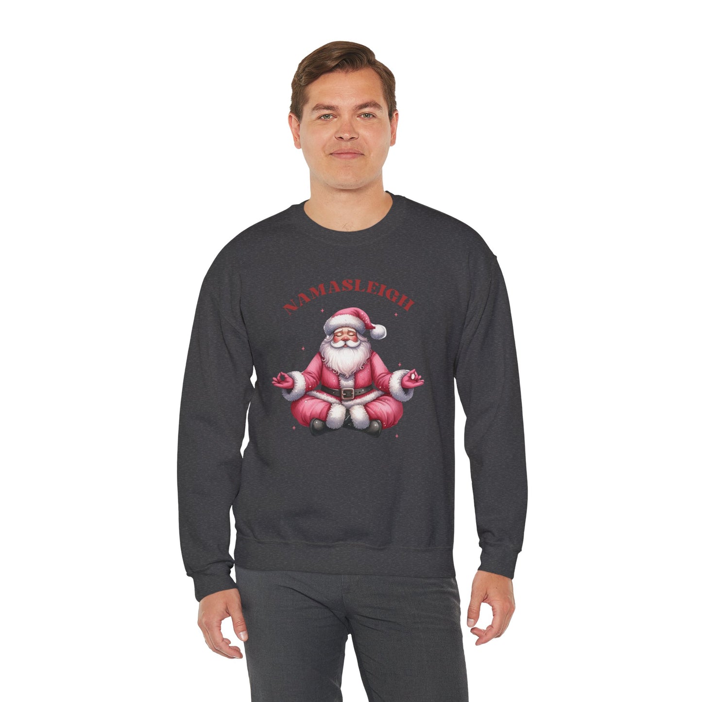 Namasleigh Santa Unisex Heavy Blend Crewneck Sweatshirt - Sizes S - 5X