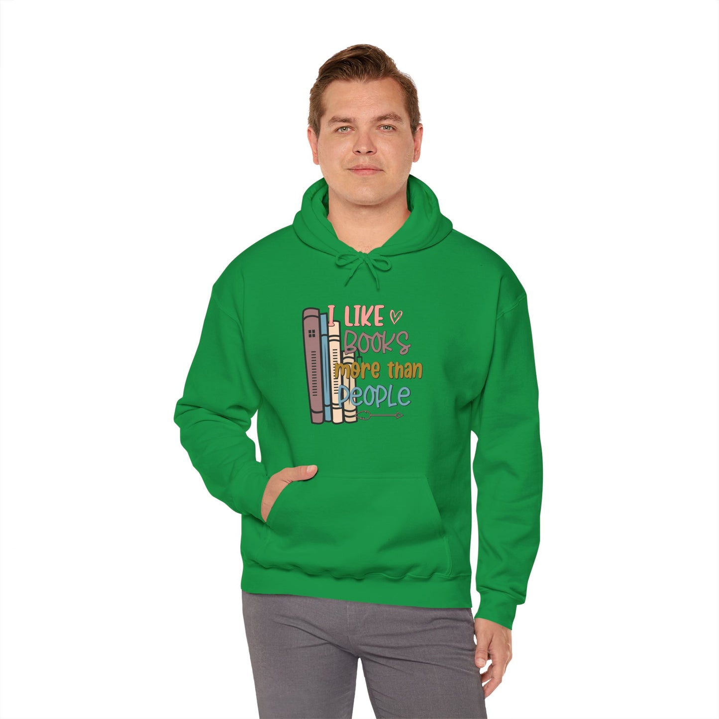 I like books more than people Unisex Heavy Blend™ Hooded Sweatshirt - sizes S - 3X