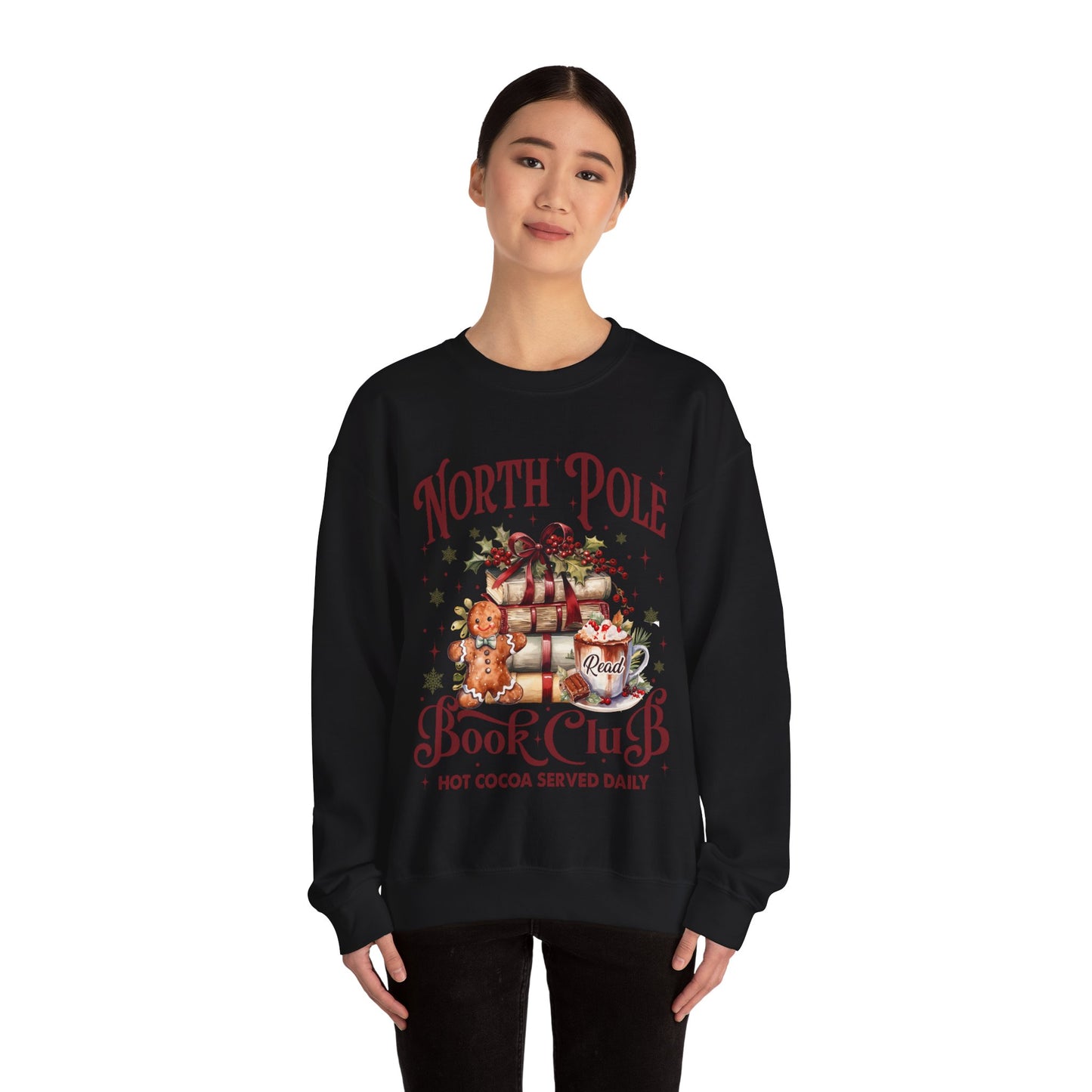 North Pole Book Club Unisex Heavy Blend™ Crewneck Sweatshirt - size S - 5X