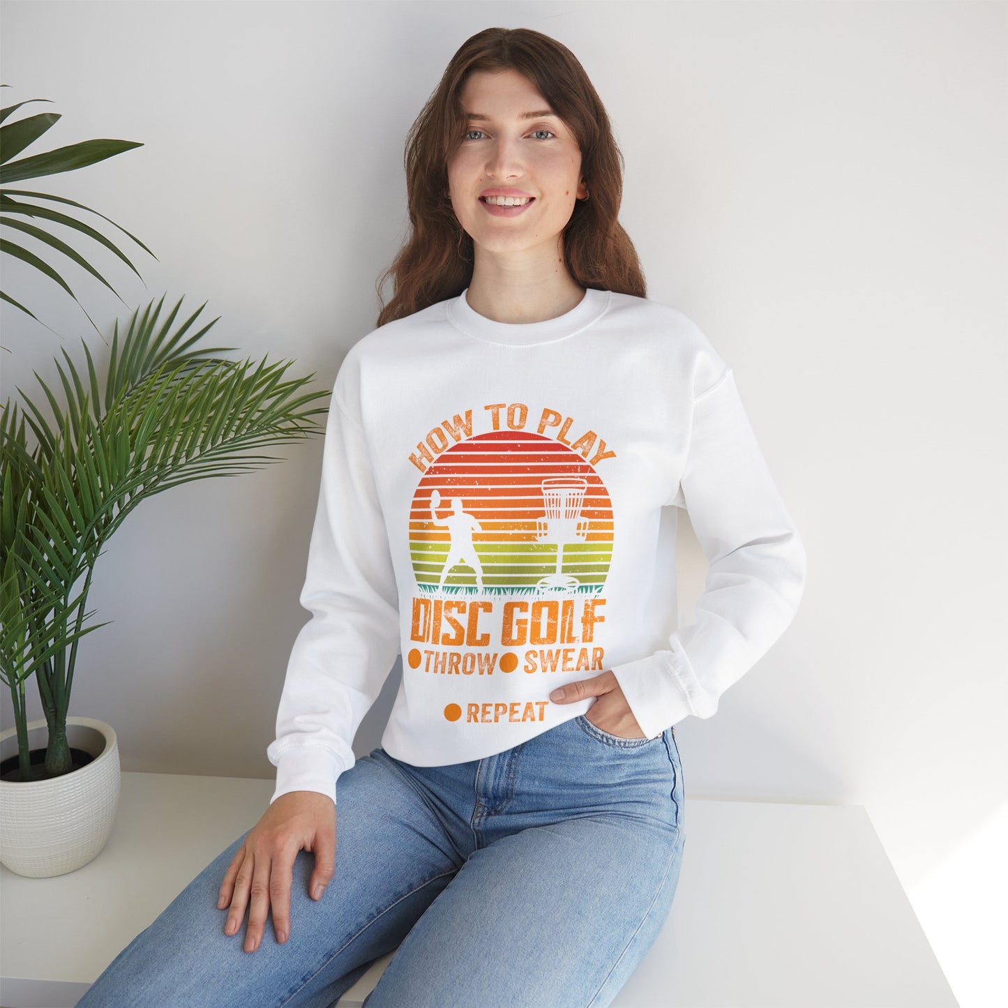 Disc Golf Unisex Heavy Blend Crewneck Sweatshirt - Sizes S - 5X