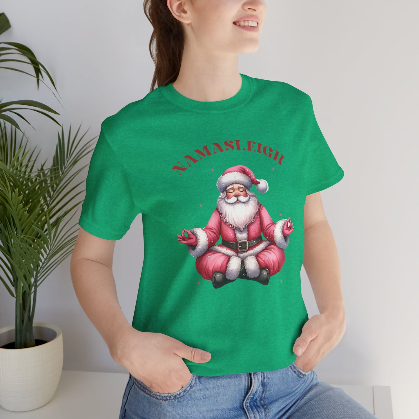 Namasleigh Santa  Unisex Jersey Short Sleeve Tee - size S - 3X