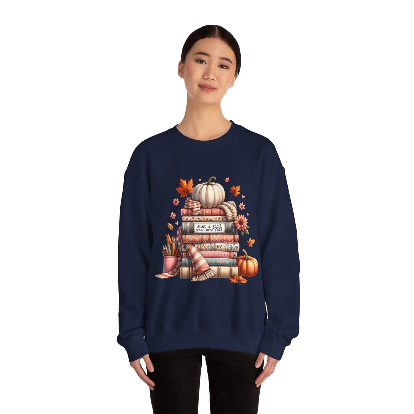 Just A Girl Who Loves Fall Unisex Heavy Blend™ Crewneck Sweatshirt