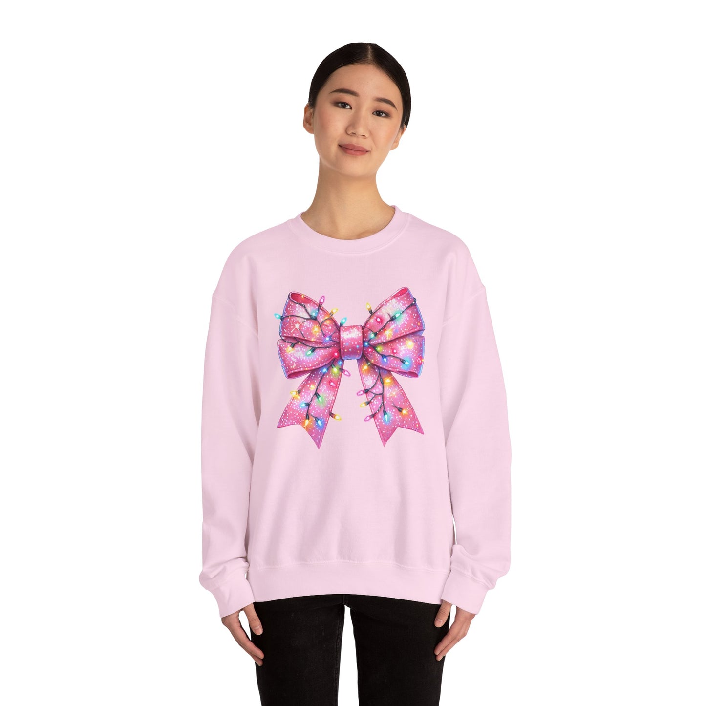 Big Pink Bow Unisex Heavy Blend™ Crewneck Sweatshirt - sizes S - 3X