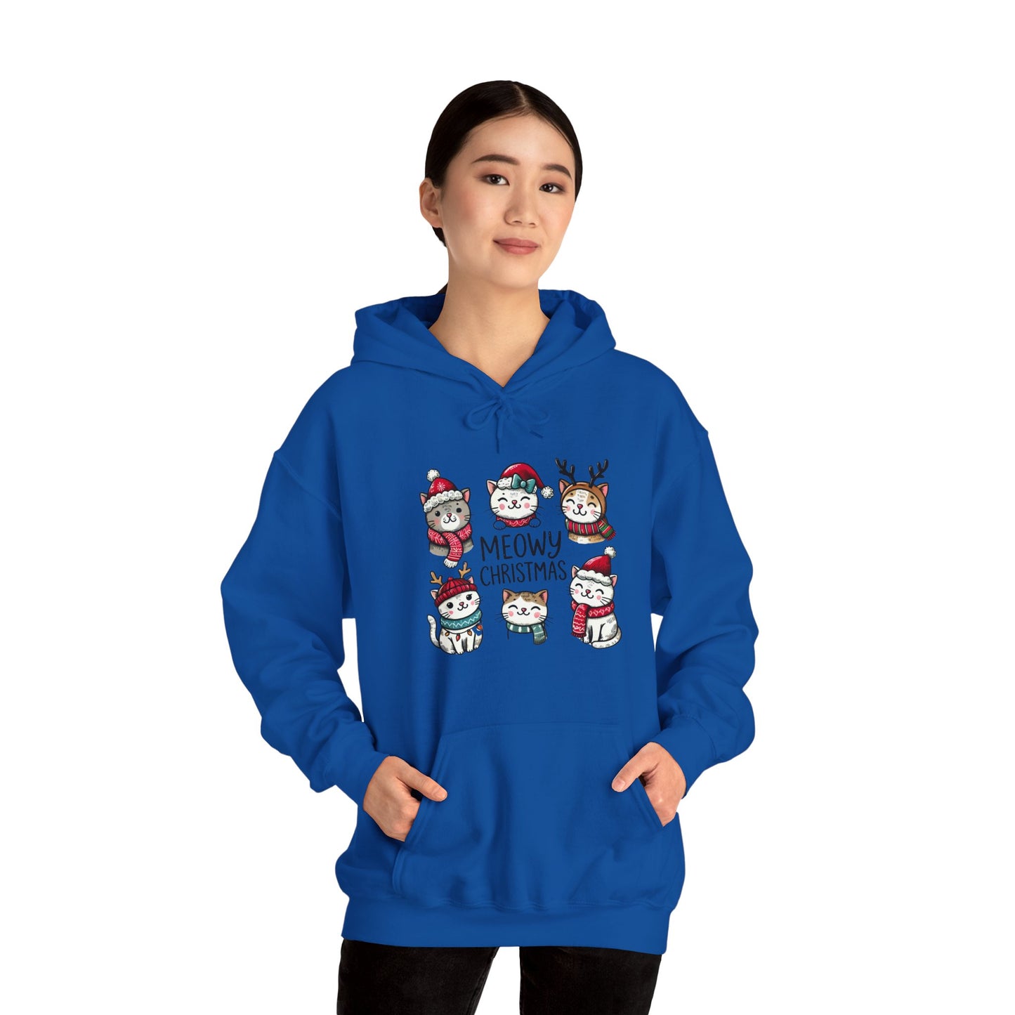 Meowy Christmas Hooded Sweatshirt - sizes S - 5X