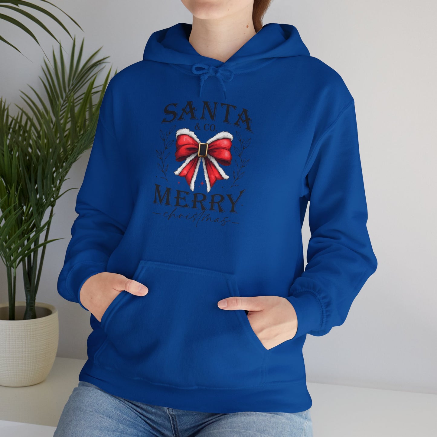 Santa and Co Merrey Christmas bow Unisex Heavy Blend™ Hooded Sweatshirt - sizes S - 5X