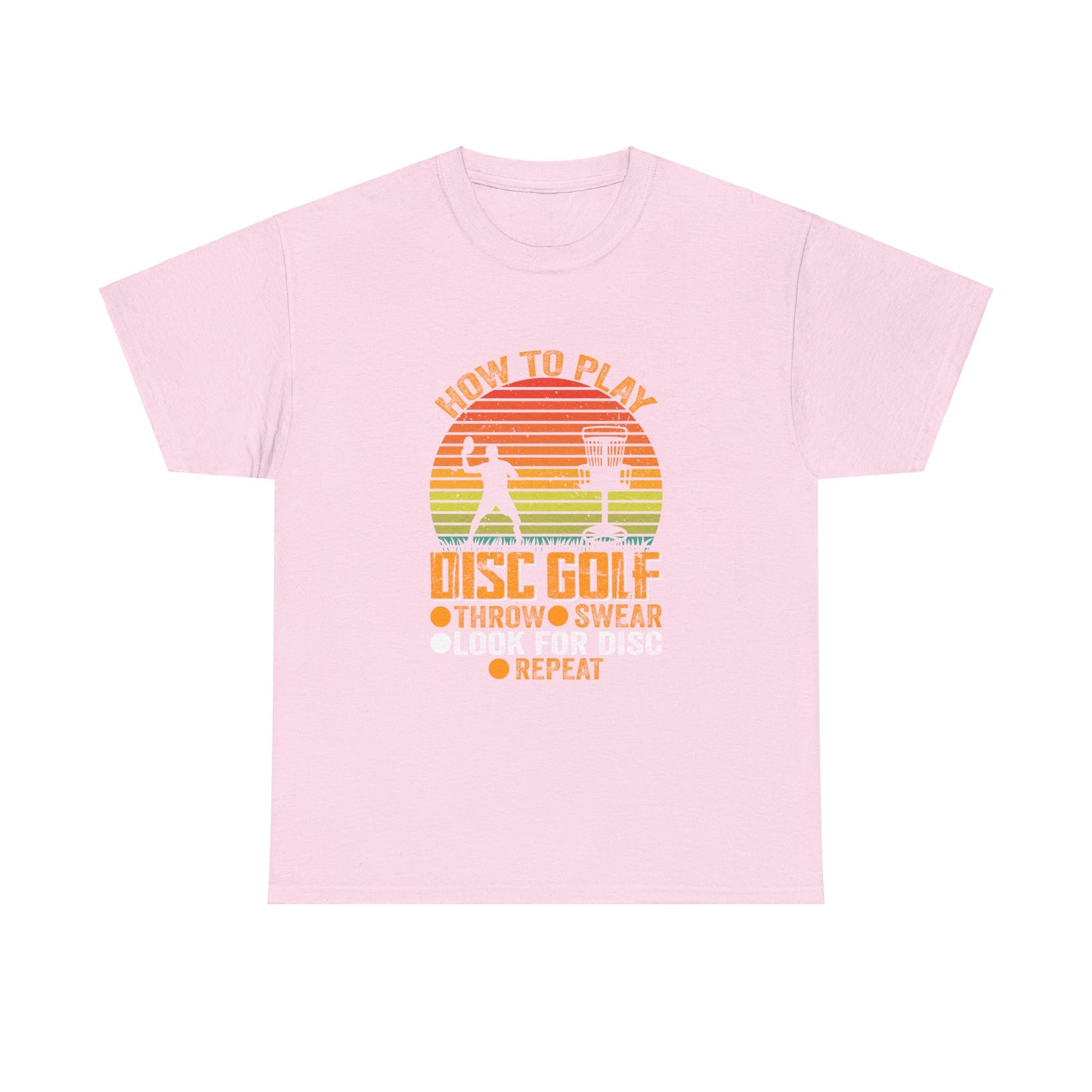 How to Play Disc Golf Unisex Heavy Cotton Tee - sizes S - 5X