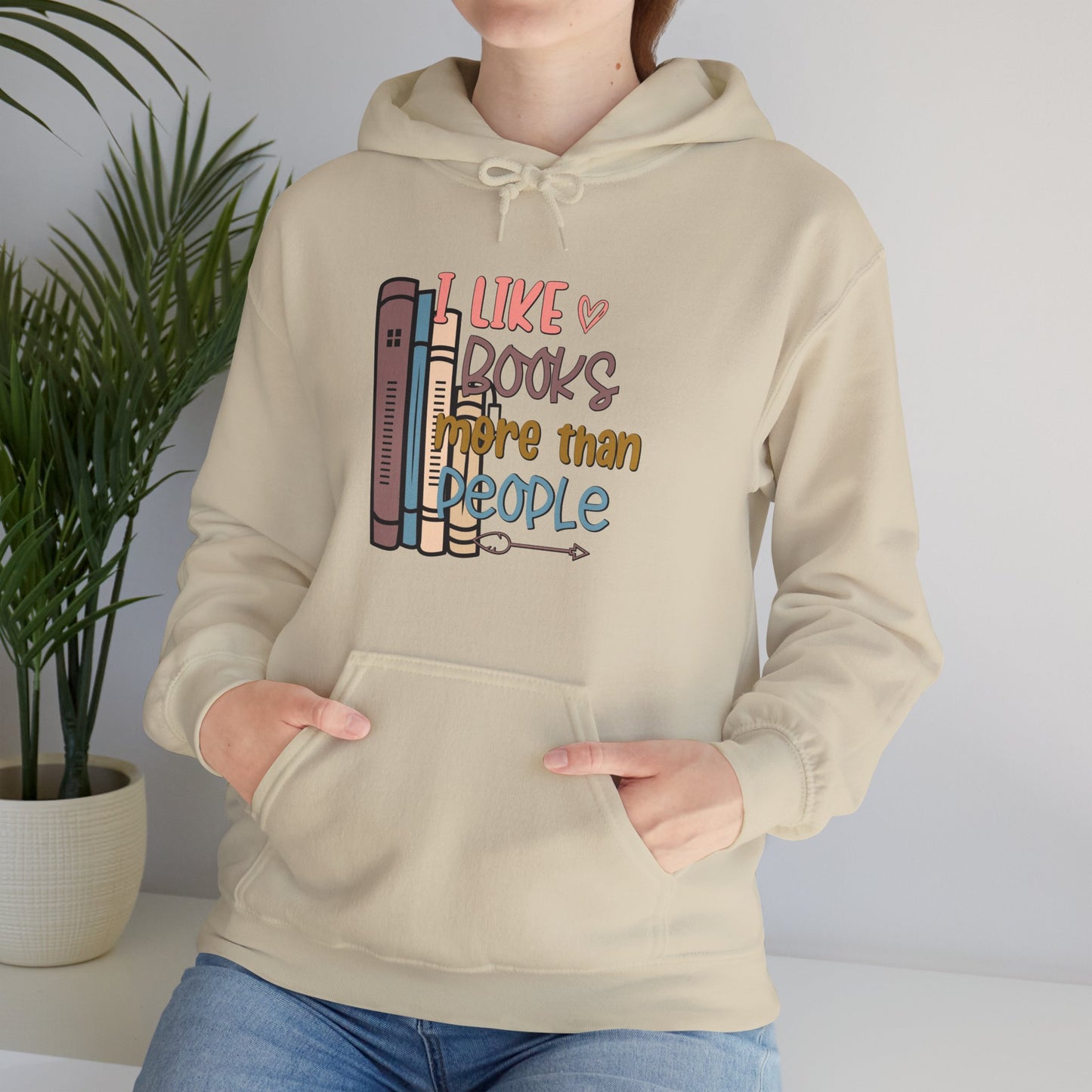 I like books more than people Unisex Heavy Blend™ Hooded Sweatshirt - sizes S - 3X