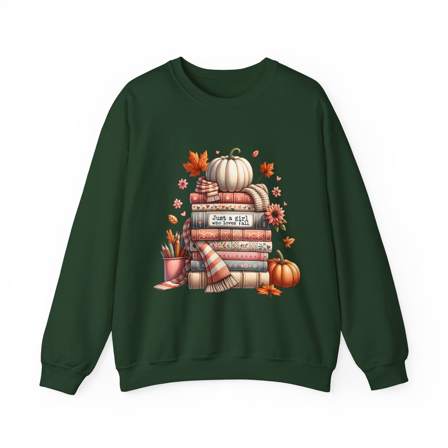 Just A Girl Who Loves Fall Unisex Heavy Blend™ Crewneck Sweatshirt