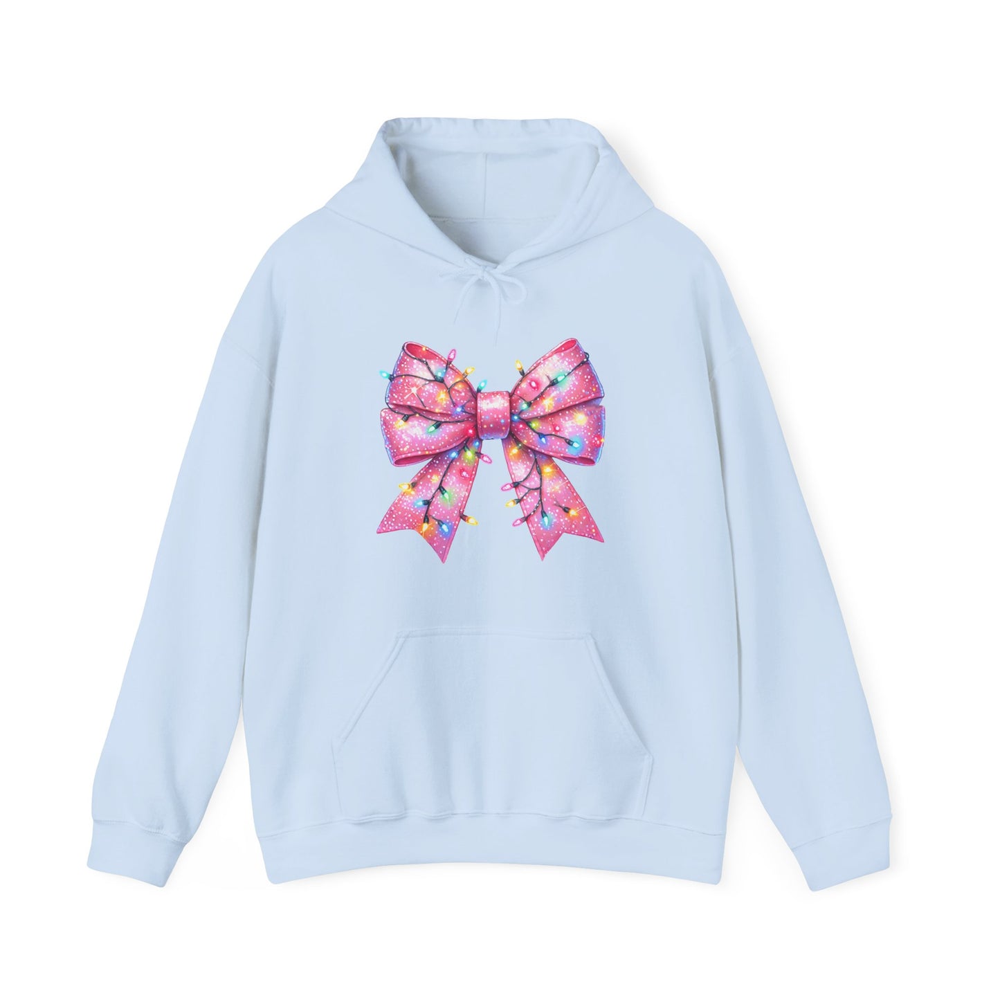 Big Pink Christmas Bow Unisex Heavy Blend™ Hooded Sweatshirt - sizes S - 3X