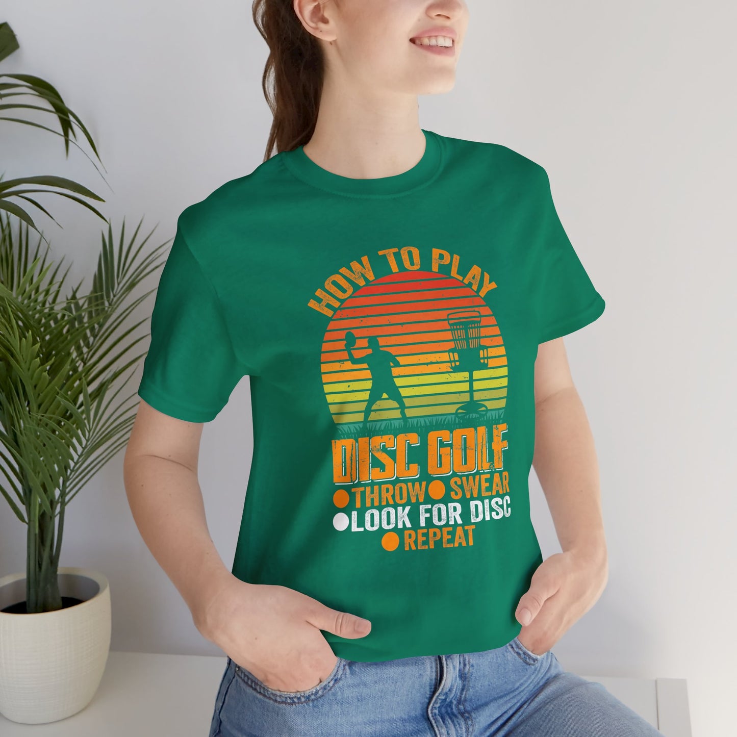 How to Disc Golf Unisex Jersey Short Sleeve Tee - sizes S - 3X