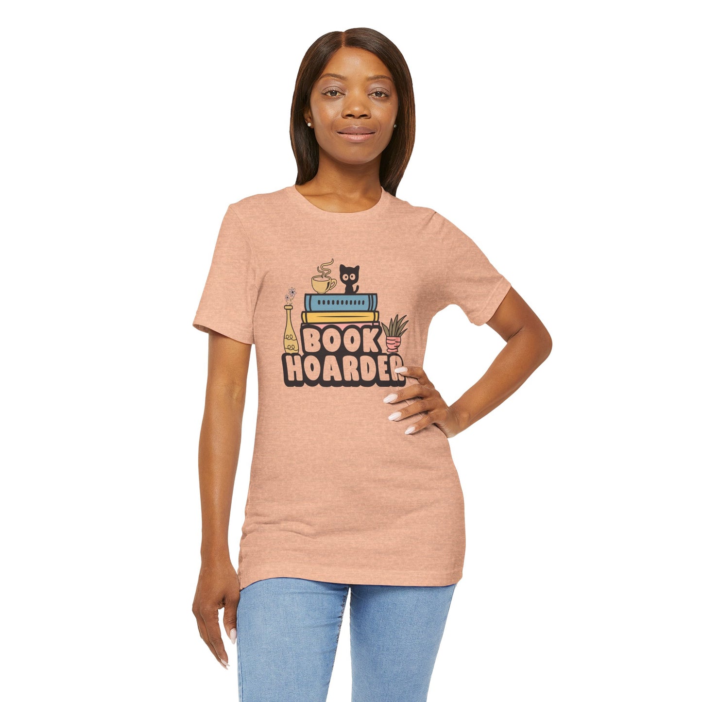 Book Hoarder Unisex Tee - Cat Lover Book Lover Funny Gift - sizes S - 3X