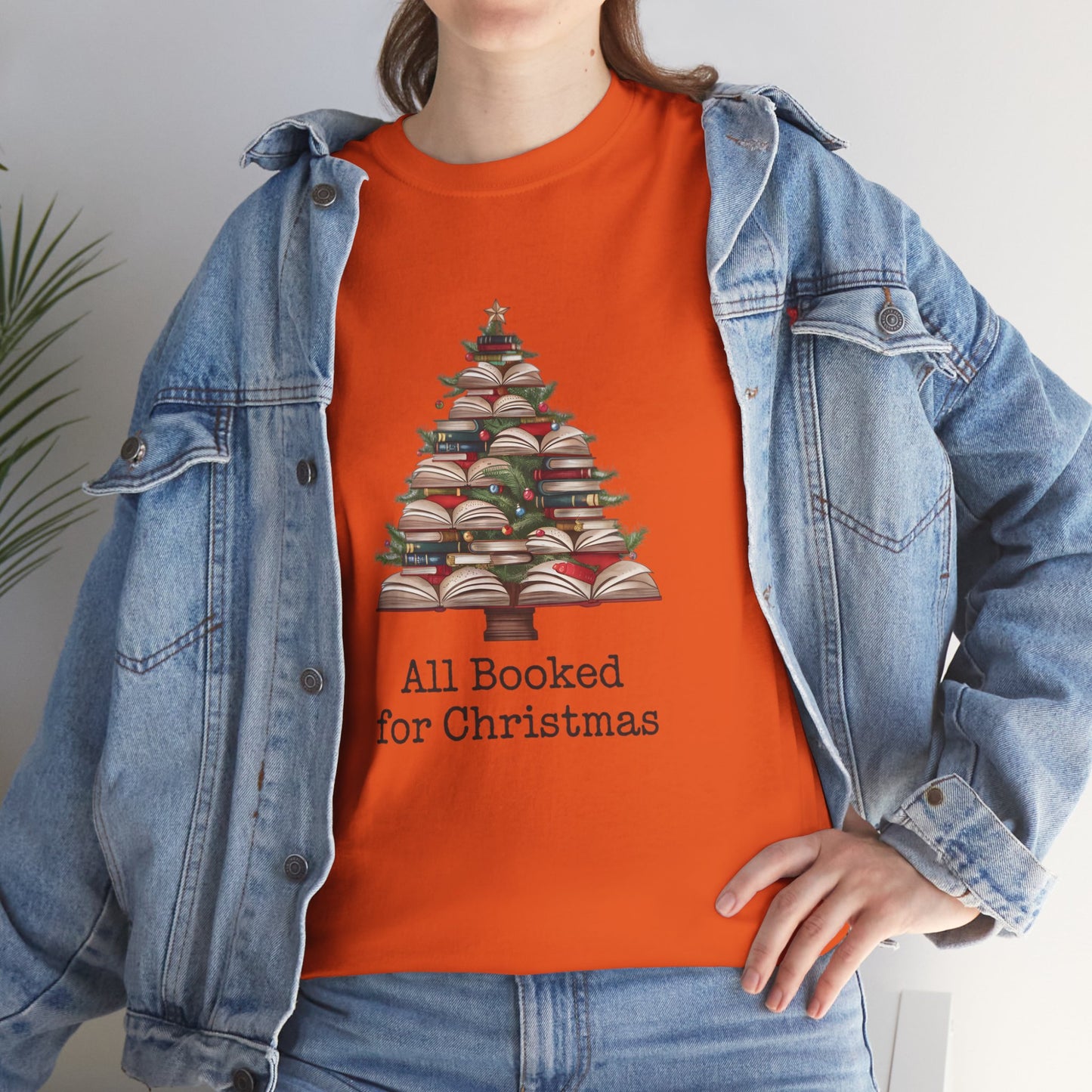 All Booked for Christmas, Book Christmas Tree T-shirt - sizes S - 5X