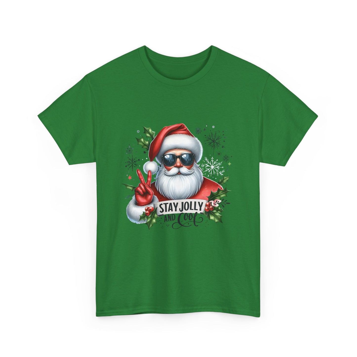 Christmas Tee - Cool Jolly Santa Design - Unisex T-Shirt