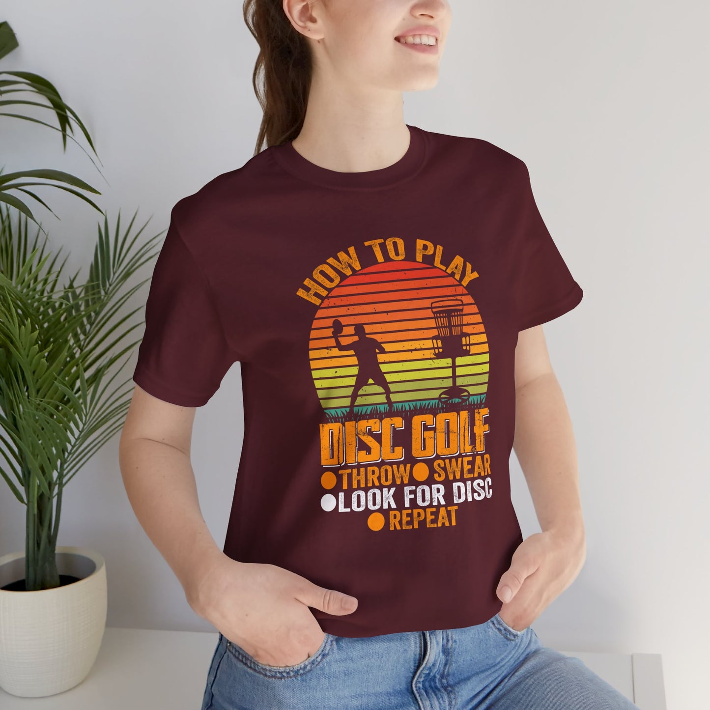 How to Disc Golf Unisex Jersey Short Sleeve Tee - sizes S - 3X