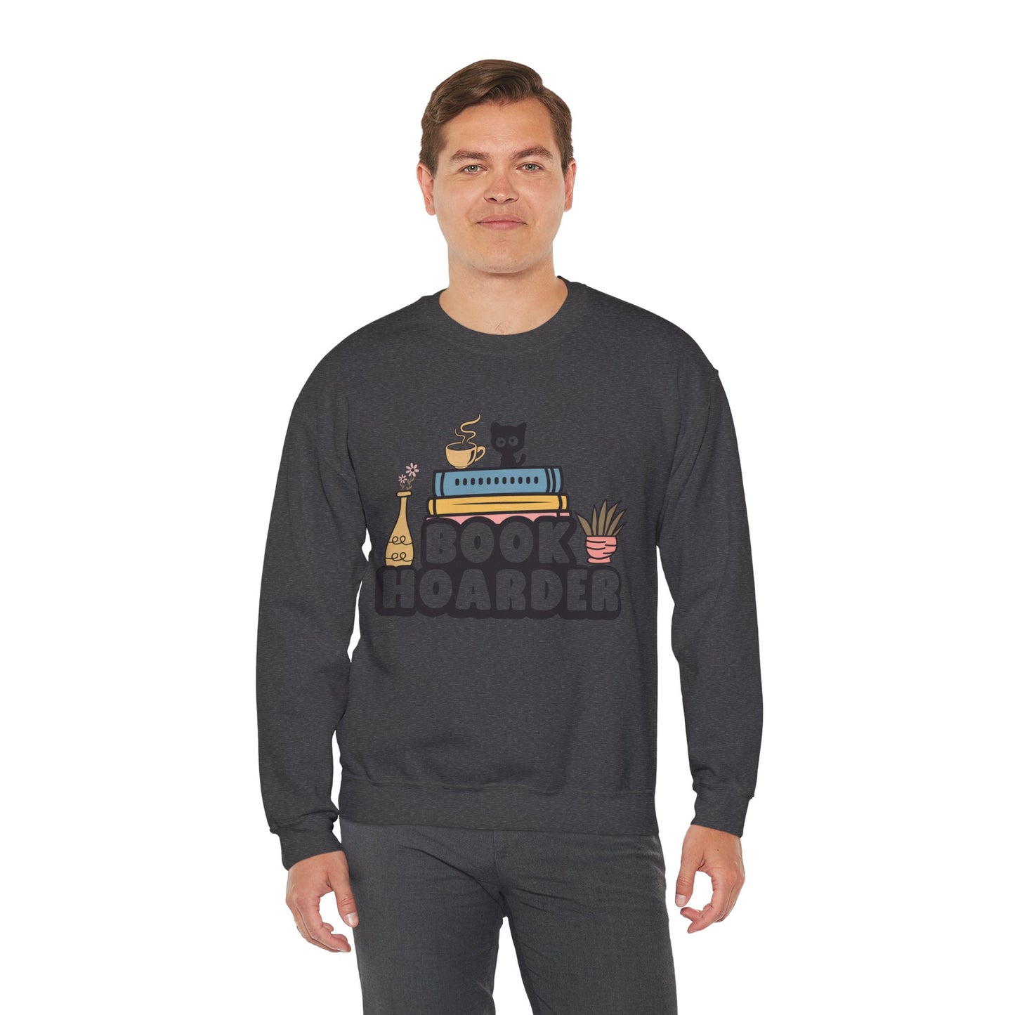 Book Hoarder Unisex Heavy Blend Crewneck Sweatshirt - sizes S-5X