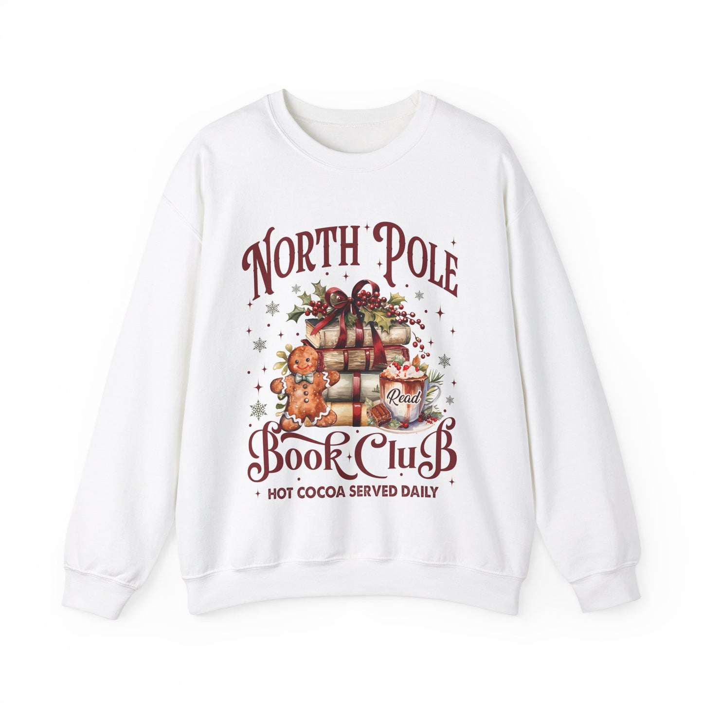 North Pole Book Club Unisex Heavy Blend™ Crewneck Sweatshirt - size S - 5X