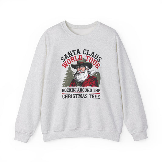 Santa Claus World Tour Unisex Heavy Blend™ Crewneck Sweatshirt - sizes S - 3X - Rocking around the Christmas Tree