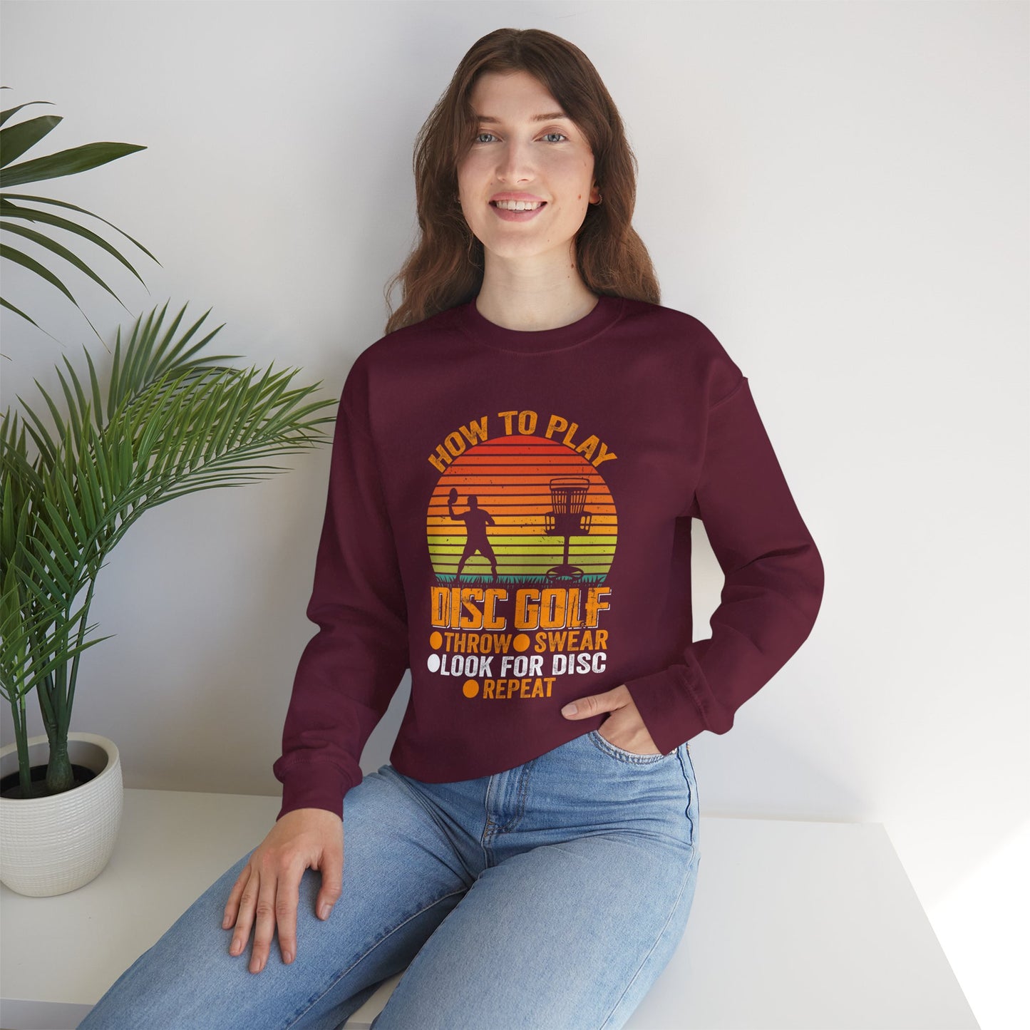 How to Disc Golf Unisex Heavy Blend™ Crewneck Sweatshirt - size S - 5X