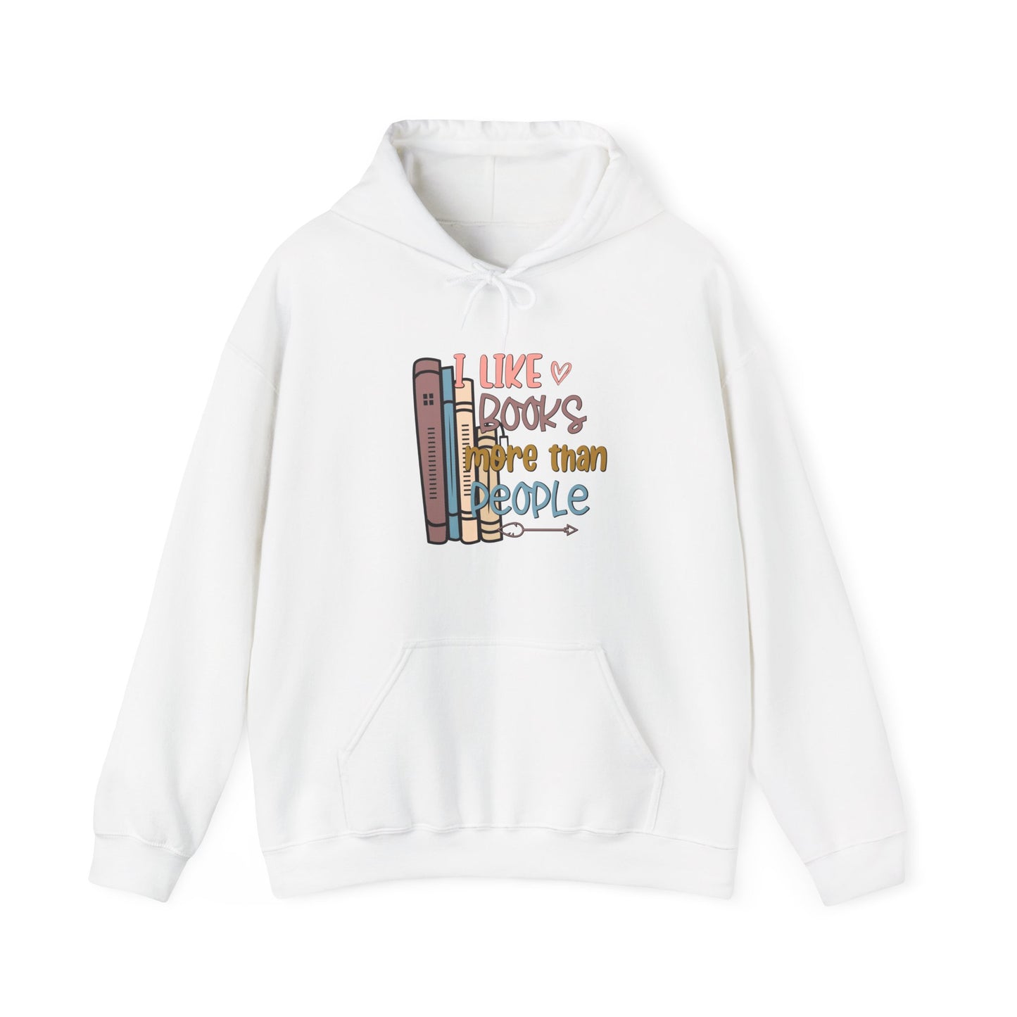 I like books more than people Unisex Heavy Blend™ Hooded Sweatshirt - sizes S - 5X