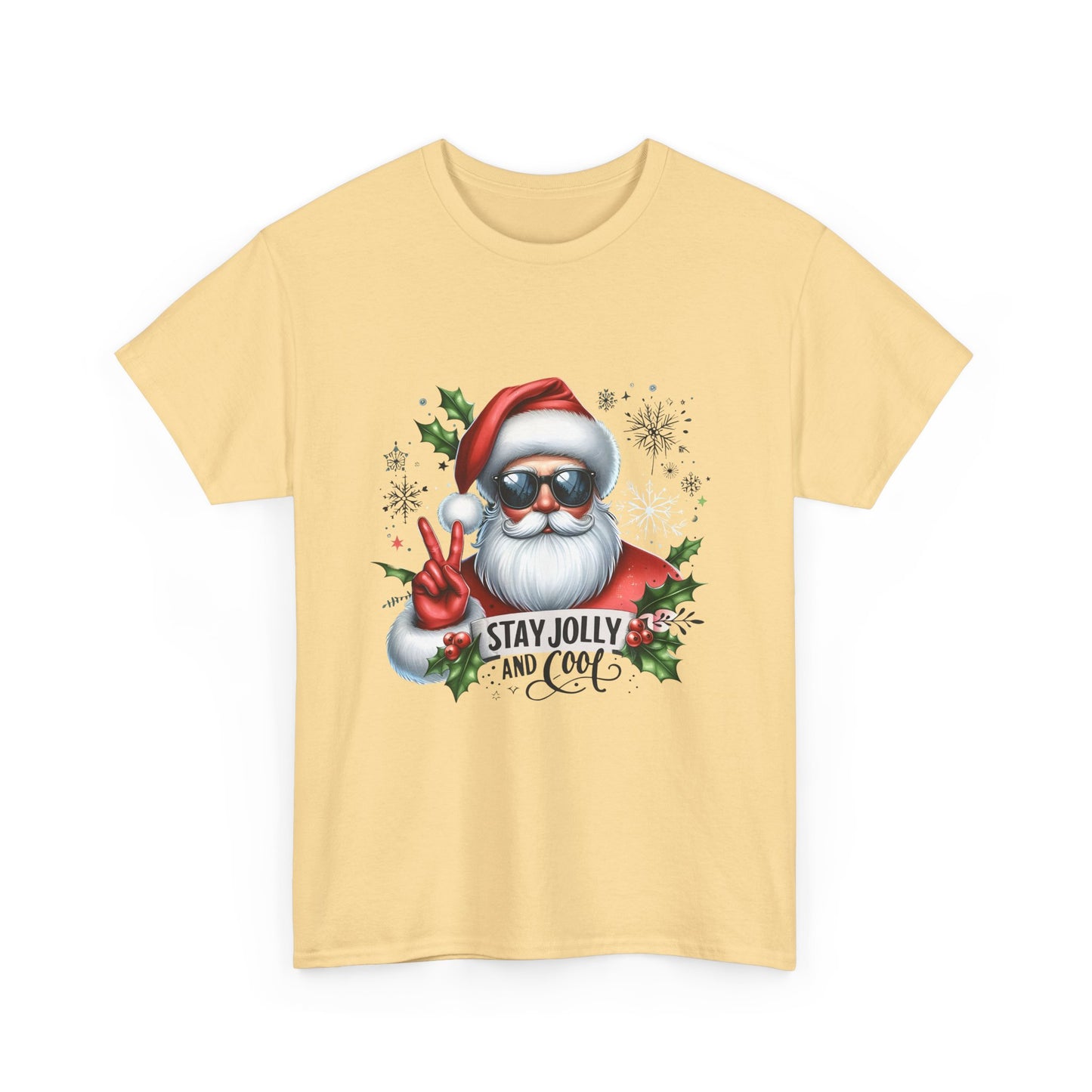 Christmas Tee - Cool Jolly Santa Design - Unisex T-Shirt