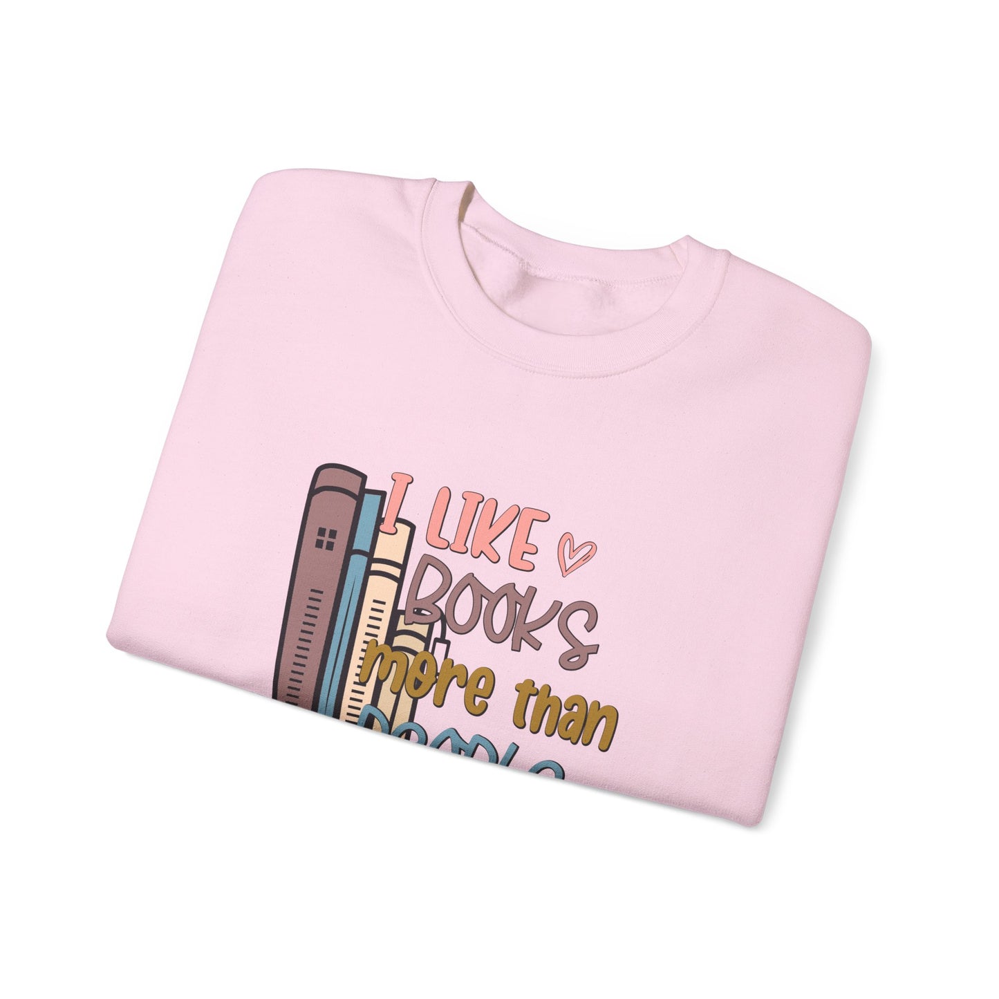 I like books more than people Unisex Heavy Blend™ Crewneck Sweatshirt - sizes S - 3X