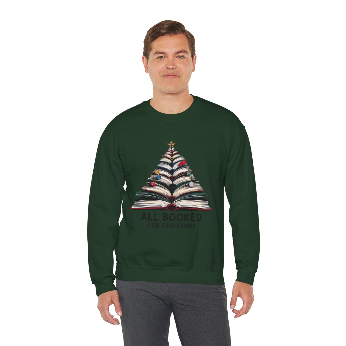 All Booked for Christmas Unisex Heavy Blend™ Crewneck Sweatshirt - sizes S - 5X