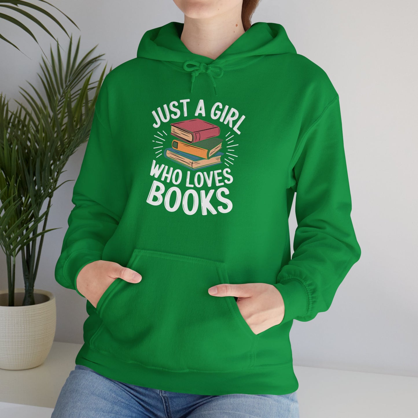 Just a Girl Who Loves Books Unisex Heavy Blend™ Hooded Sweatshirt - sizes S - 5X