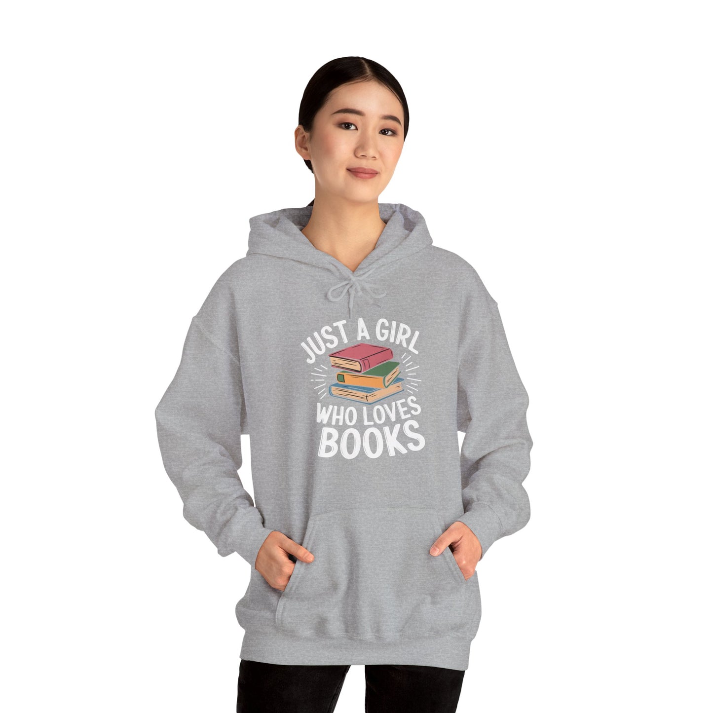 Just a Girl Who Loves Books Unisex Heavy Blend™ Hooded Sweatshirt - sizes S - 5X