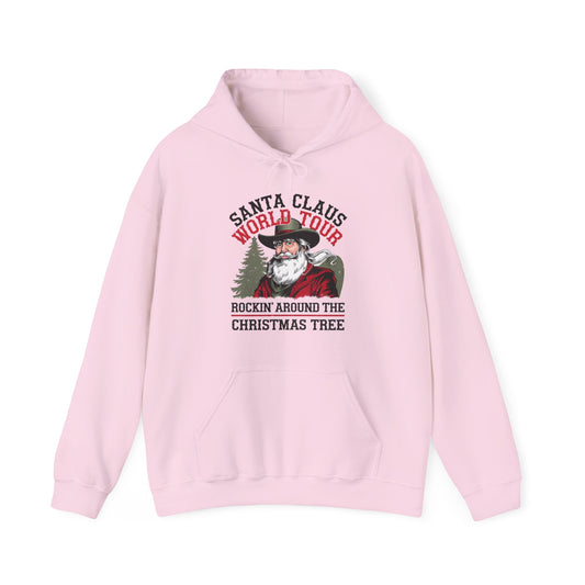 Santa Claus World Tour Unisex Heavy Blend™ Hooded Sweatshirt - sizes S - 3X - Rocking Around the Christmas Tree