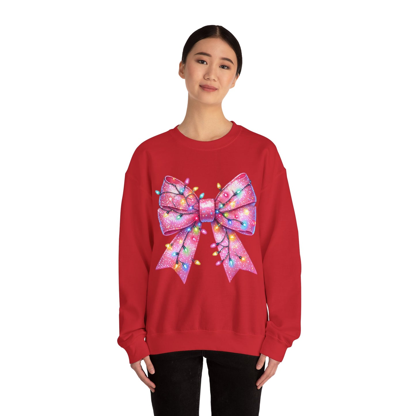 Christmas Bow Unisex Heavy Blend Crewneck Sweatshirt - sizes S - 5X