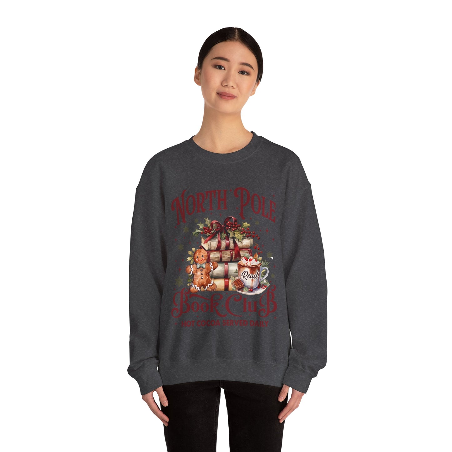 North Pole Book Club Unisex Heavy Blend™ Crewneck Sweatshirt - size S - 5X