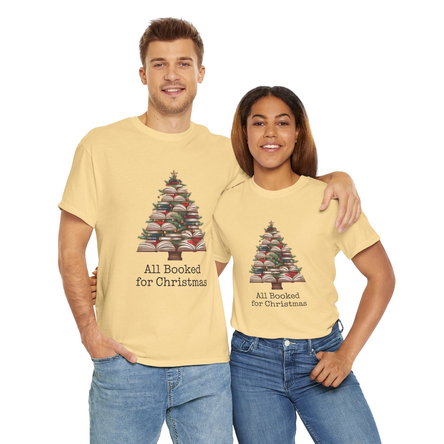 All Booked for Christmas, Book Christmas Tree T-shirt - sizes S - 5X