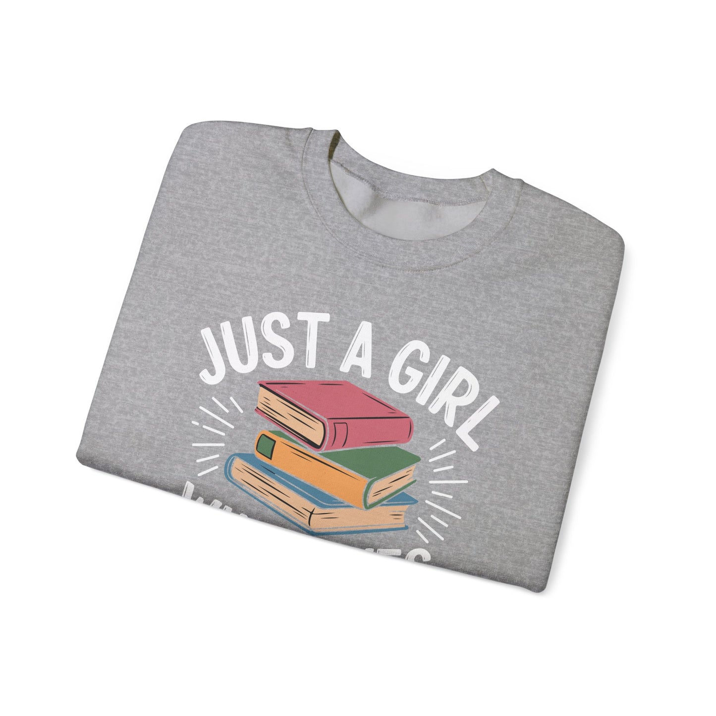 Just a Girl Who Loves Unisex Heavy Blend™ Crewneck Sweatshirt - S - 5X